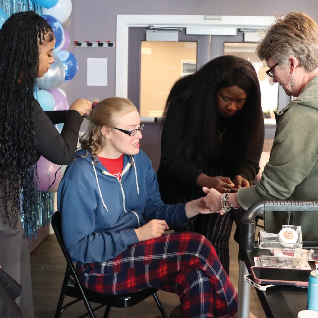 Residents and staff enjoy a special day